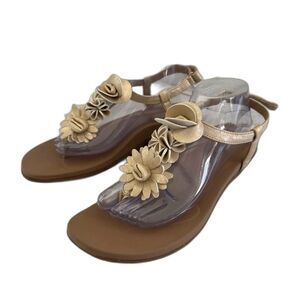 Aetrex Women's Charli Orthopedic Thong Adjustable Sandals Arch Support Sz 9 9.5